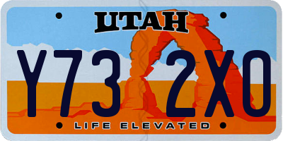 UT license plate Y732XO