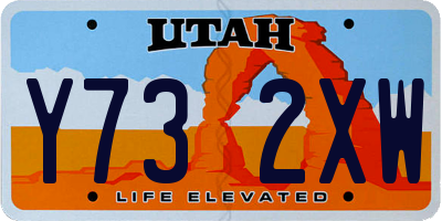 UT license plate Y732XW
