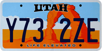 UT license plate Y732ZE