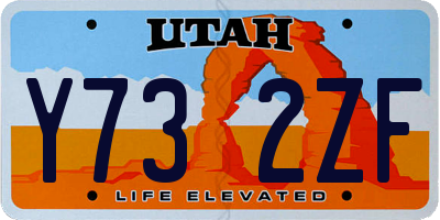 UT license plate Y732ZF