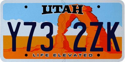 UT license plate Y732ZK