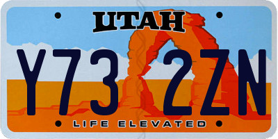 UT license plate Y732ZN