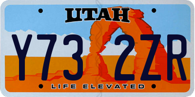 UT license plate Y732ZR