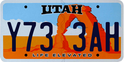UT license plate Y733AH