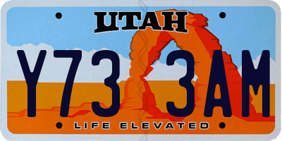 UT license plate Y733AM