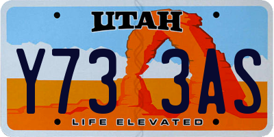 UT license plate Y733AS