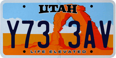 UT license plate Y733AV