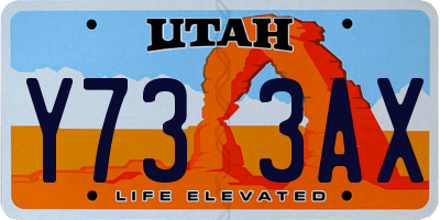 UT license plate Y733AX