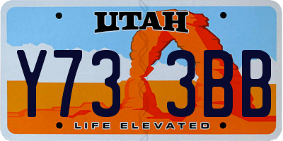 UT license plate Y733BB