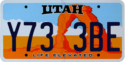 UT license plate Y733BE