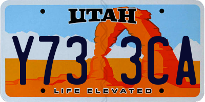 UT license plate Y733CA