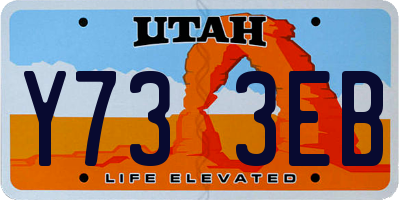 UT license plate Y733EB