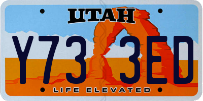UT license plate Y733ED