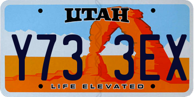 UT license plate Y733EX