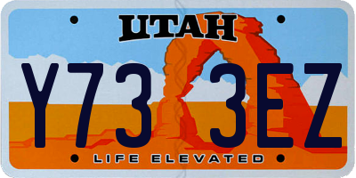 UT license plate Y733EZ