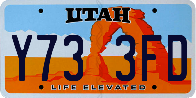 UT license plate Y733FD