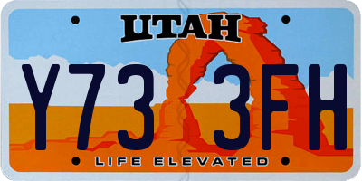 UT license plate Y733FH