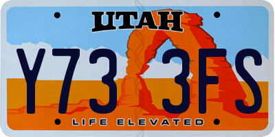 UT license plate Y733FS