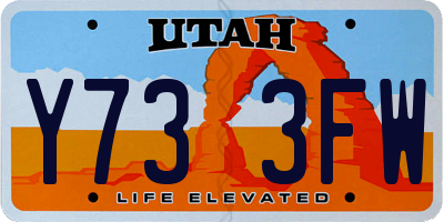 UT license plate Y733FW