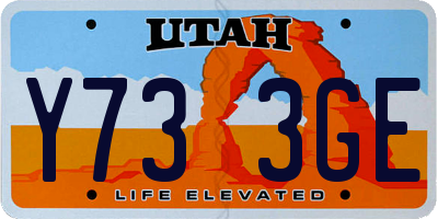 UT license plate Y733GE