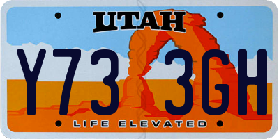UT license plate Y733GH
