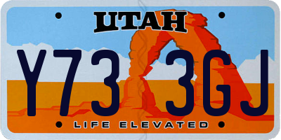 UT license plate Y733GJ