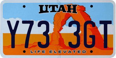 UT license plate Y733GT