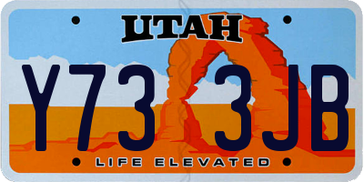 UT license plate Y733JB