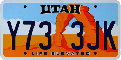 UT license plate Y733JK