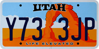 UT license plate Y733JP