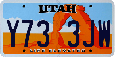 UT license plate Y733JW