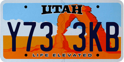 UT license plate Y733KB
