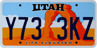 UT license plate Y733KZ