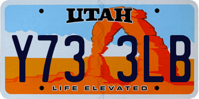 UT license plate Y733LB