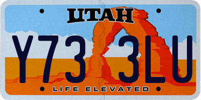 UT license plate Y733LU