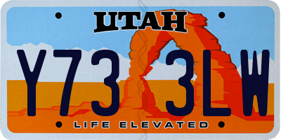 UT license plate Y733LW