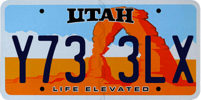 UT license plate Y733LX