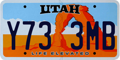 UT license plate Y733MB