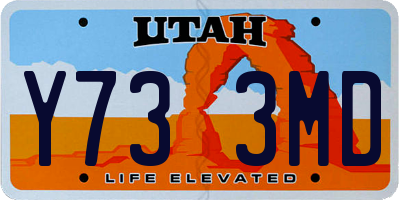 UT license plate Y733MD
