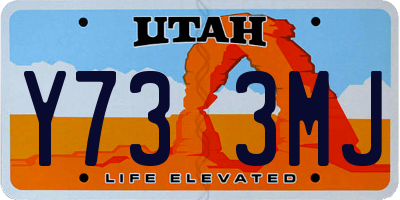UT license plate Y733MJ