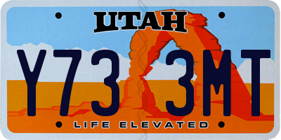 UT license plate Y733MT