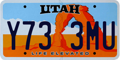 UT license plate Y733MU