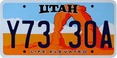 UT license plate Y733OA