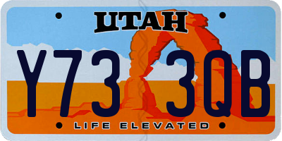 UT license plate Y733QB