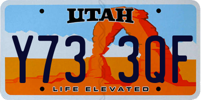 UT license plate Y733QF