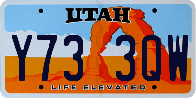UT license plate Y733QW