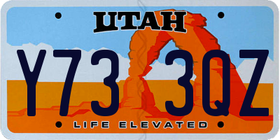 UT license plate Y733QZ