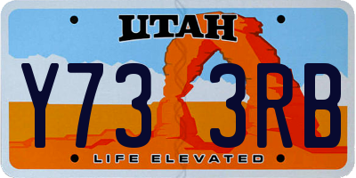 UT license plate Y733RB