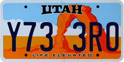 UT license plate Y733RO