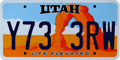 UT license plate Y733RW